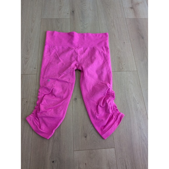 Lululemon In The Flow Crop IIHeathered Jewelled Magenta Size 10 - Picture 1 of 14